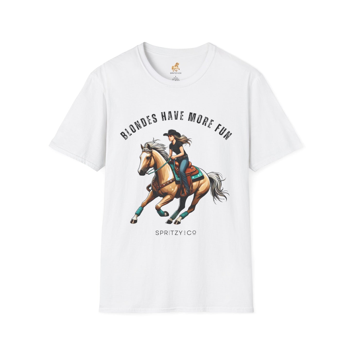 Blondes Have More Fun Softstyle T-Shirt Rodeo Fashion