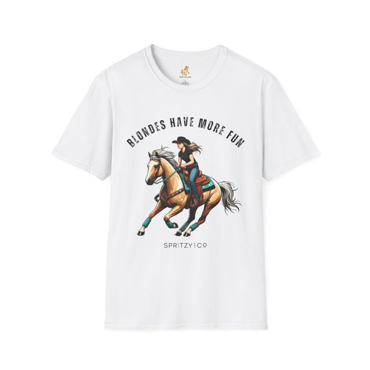 Blondes Have More Fun Softstyle T-Shirt Rodeo Fashion