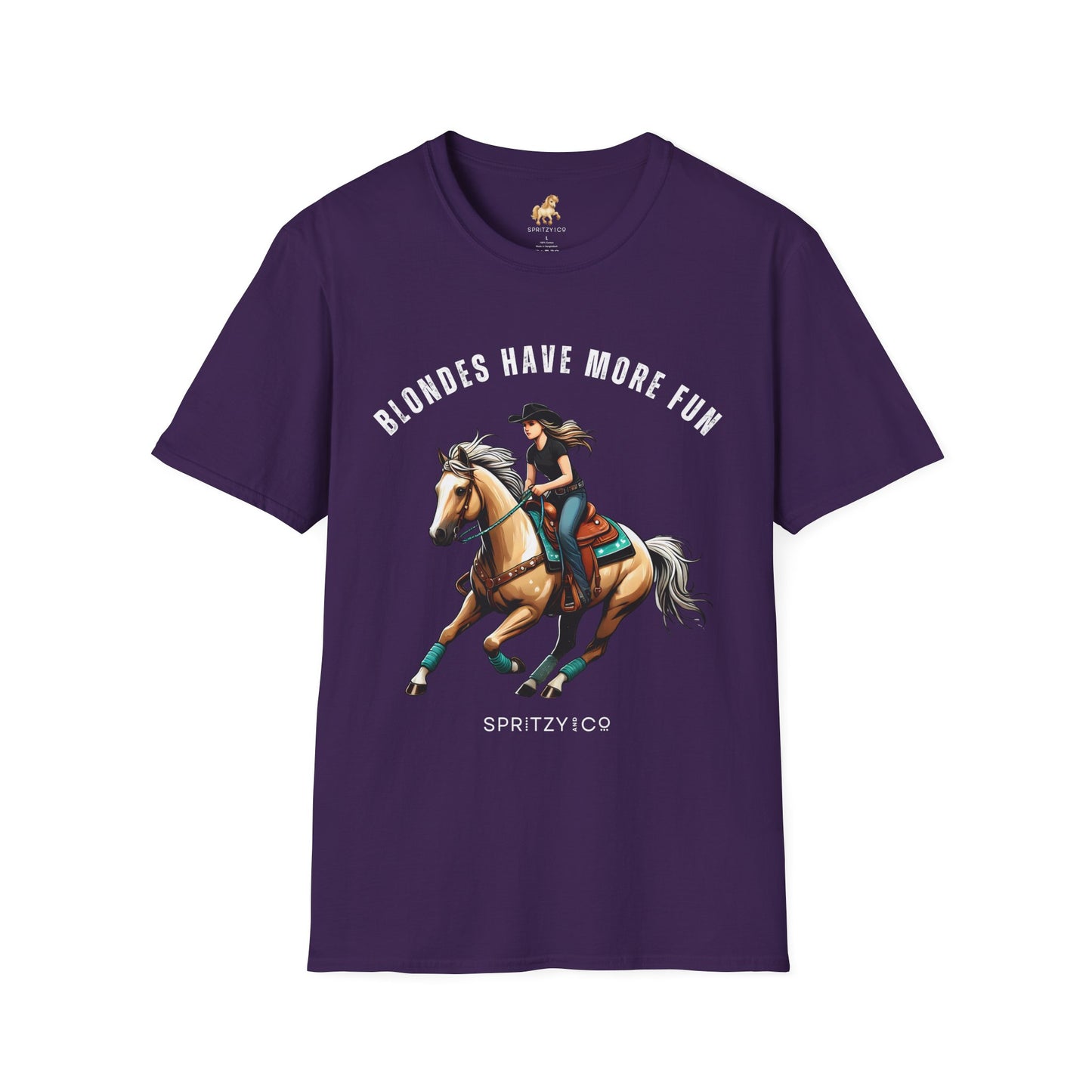 Blondes Have More Fun Softstyle T-Shirt Rodeo Fashion