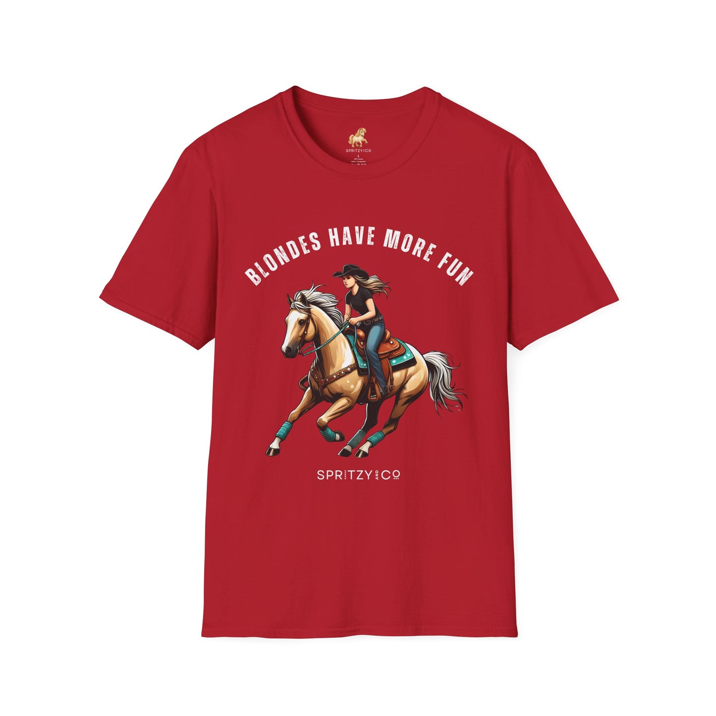 Blondes Have More Fun Softstyle T-Shirt Rodeo Fashion