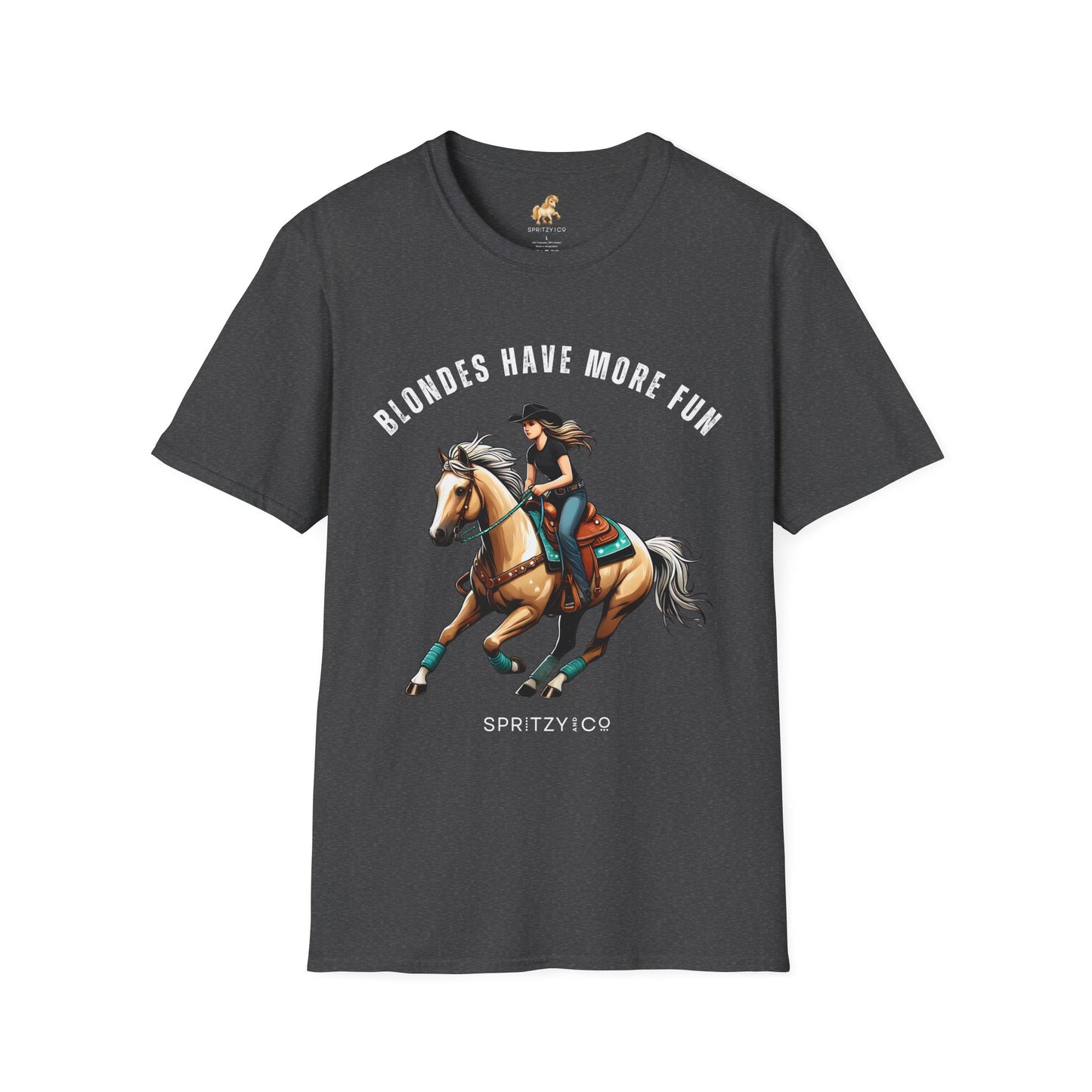 Blondes Have More Fun Softstyle T-Shirt Rodeo Fashion