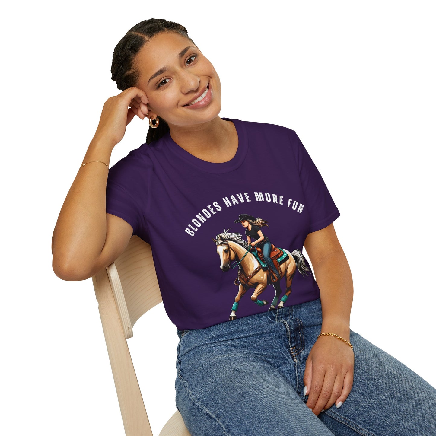 Blondes Have More Fun Softstyle T-Shirt Rodeo Fashion