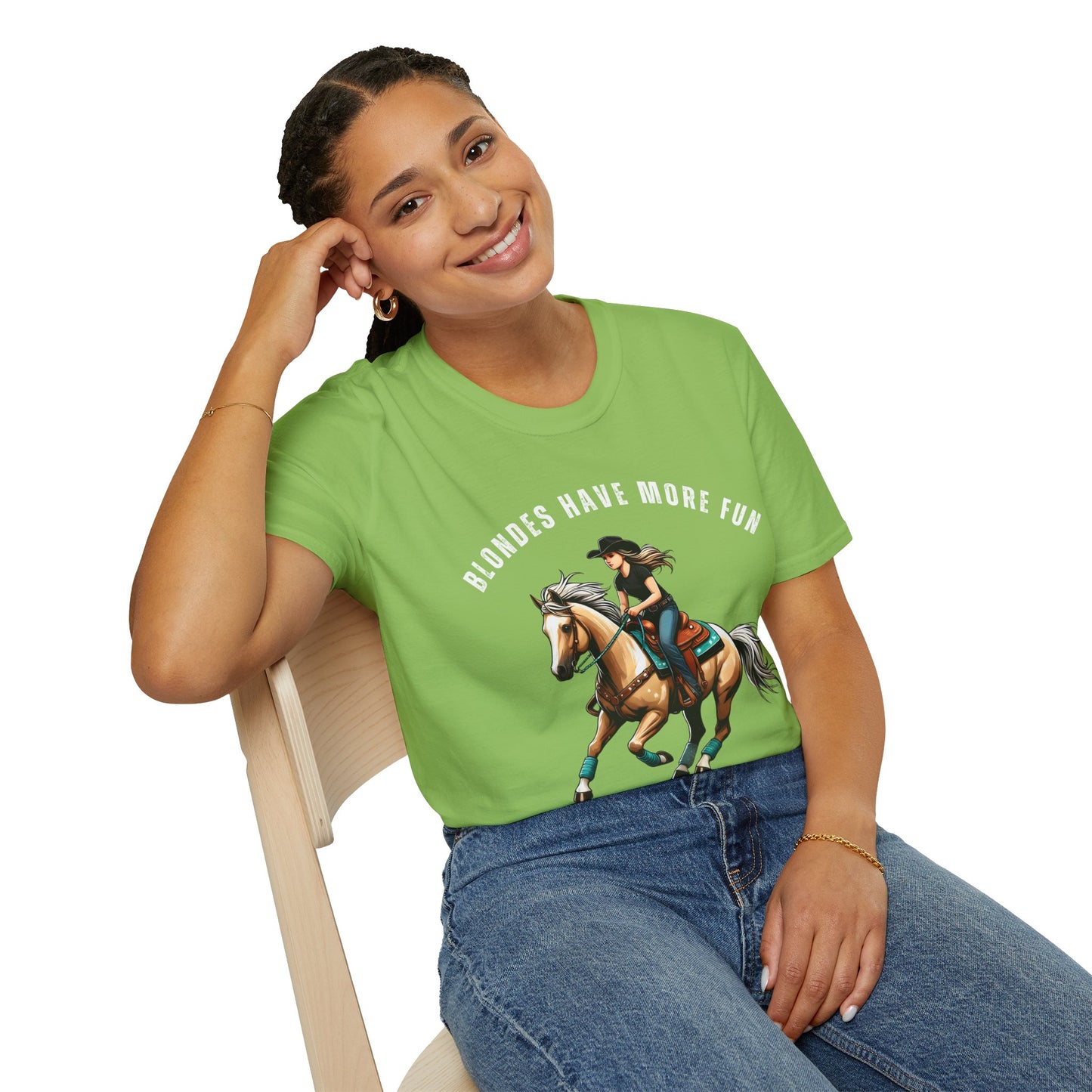 Blondes Have More Fun Softstyle T-Shirt Rodeo Fashion