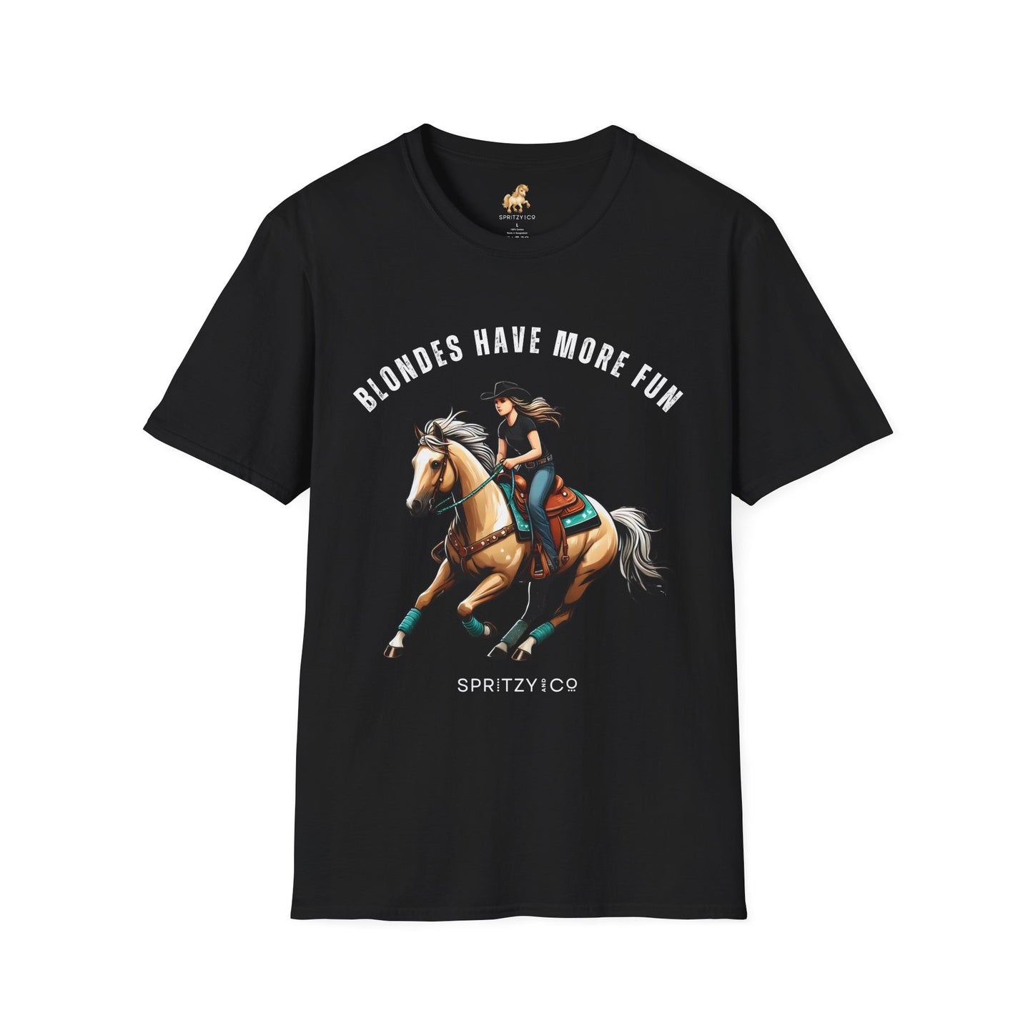 Blondes Have More Fun Softstyle T-Shirt Rodeo Fashion