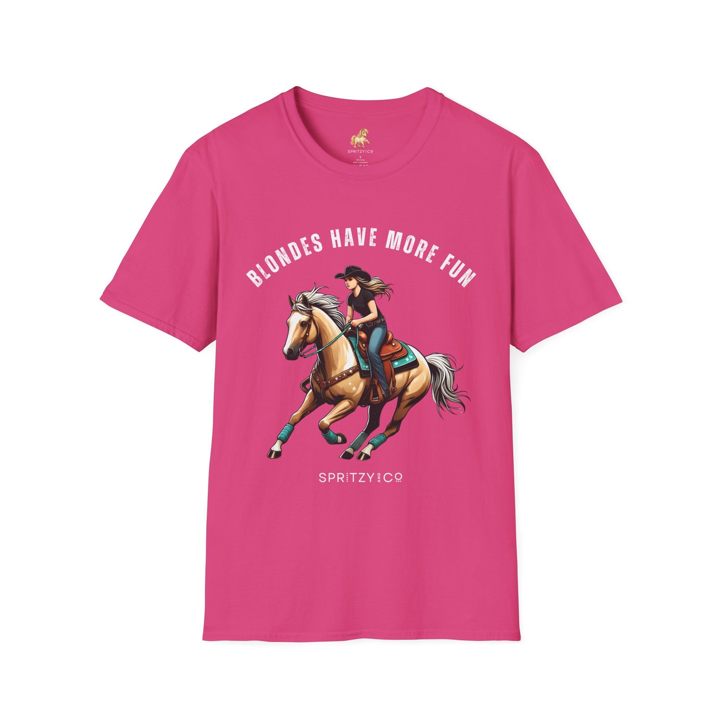 Blondes Have More Fun Softstyle T-Shirt Rodeo Fashion