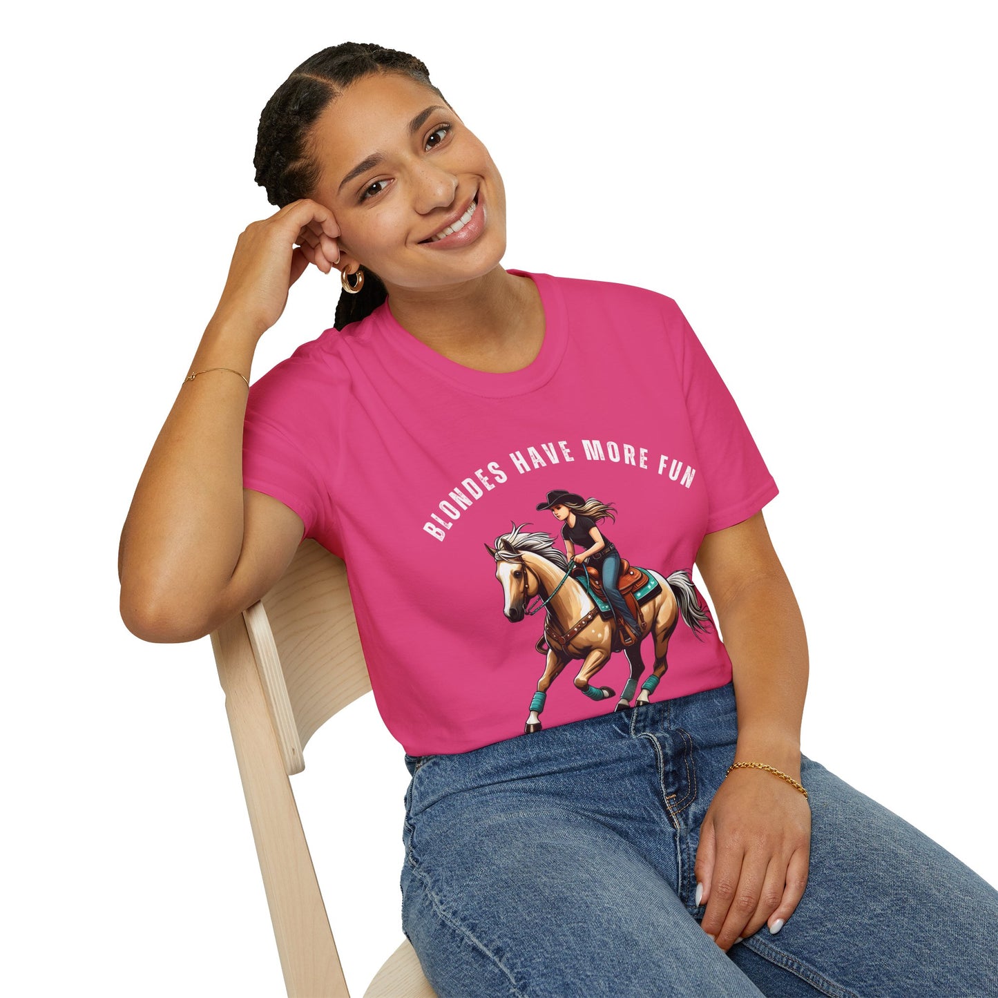 Blondes Have More Fun Softstyle T-Shirt Rodeo Fashion