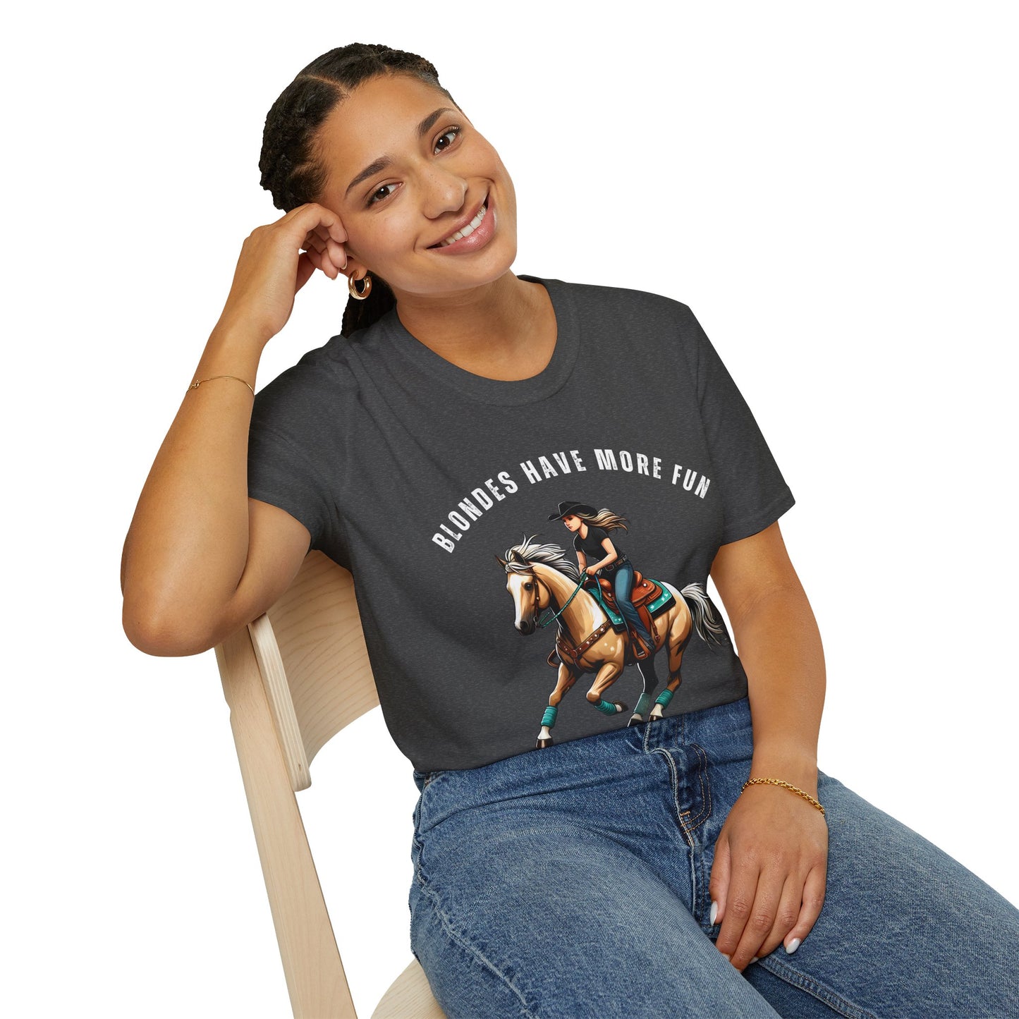 Blondes Have More Fun Softstyle T-Shirt Rodeo Fashion