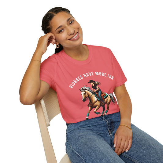 Blondes Have More Fun Softstyle T-Shirt Rodeo Fashion